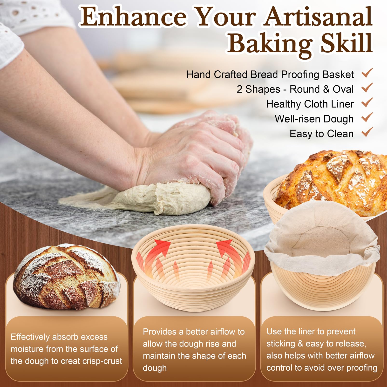 TeamFar bread sling aiding safe transfer of shaped dough
