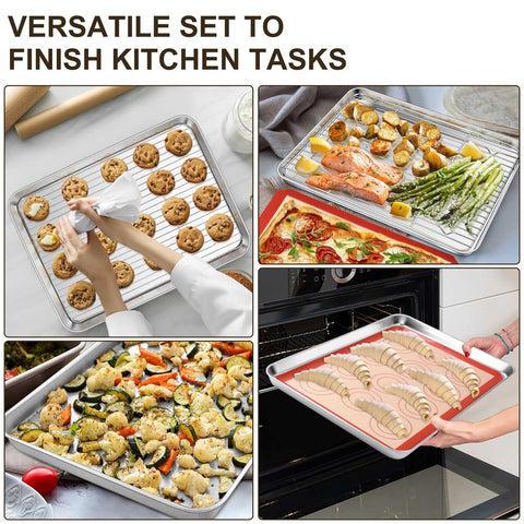 TeamFar circle-patterned mats help uniform dessert sizes.