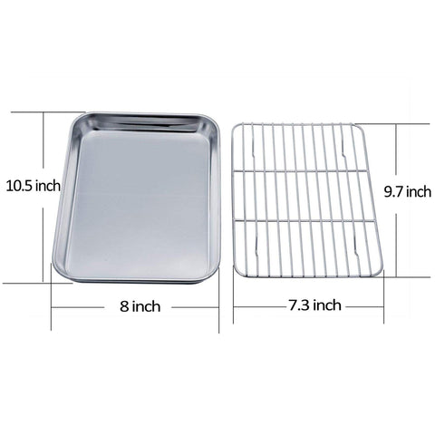 TeamFar cooling rack inside the pan for elevated, even cooling