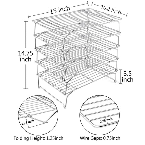 TeamFar cooling rack shown ready for oven use and even roasting.