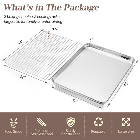 TeamFar deep-sided baking pan supports sauces and juicy roasts