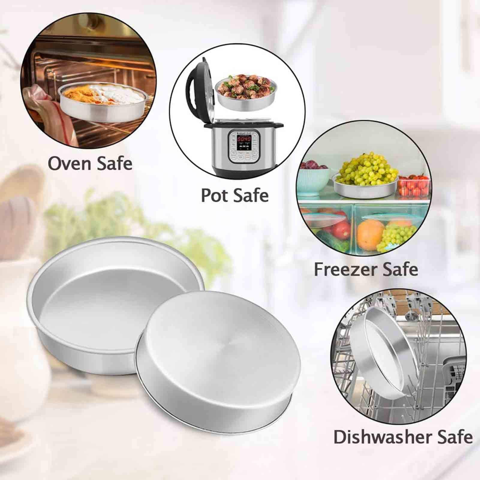 TeamFar pans feature smooth edges and deep rims for safe handling.