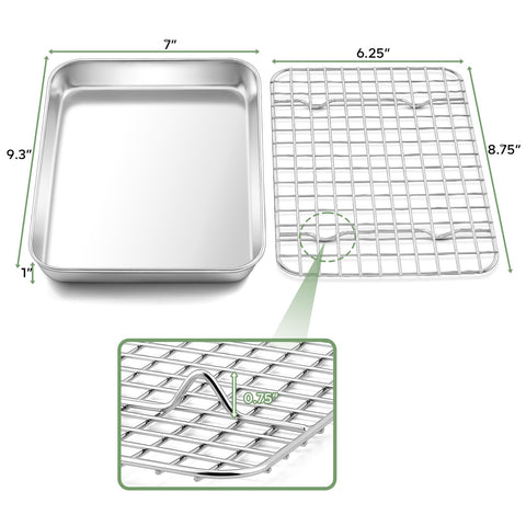 TeamFar grid rack complements the pan, promoting air flow for crisp results.