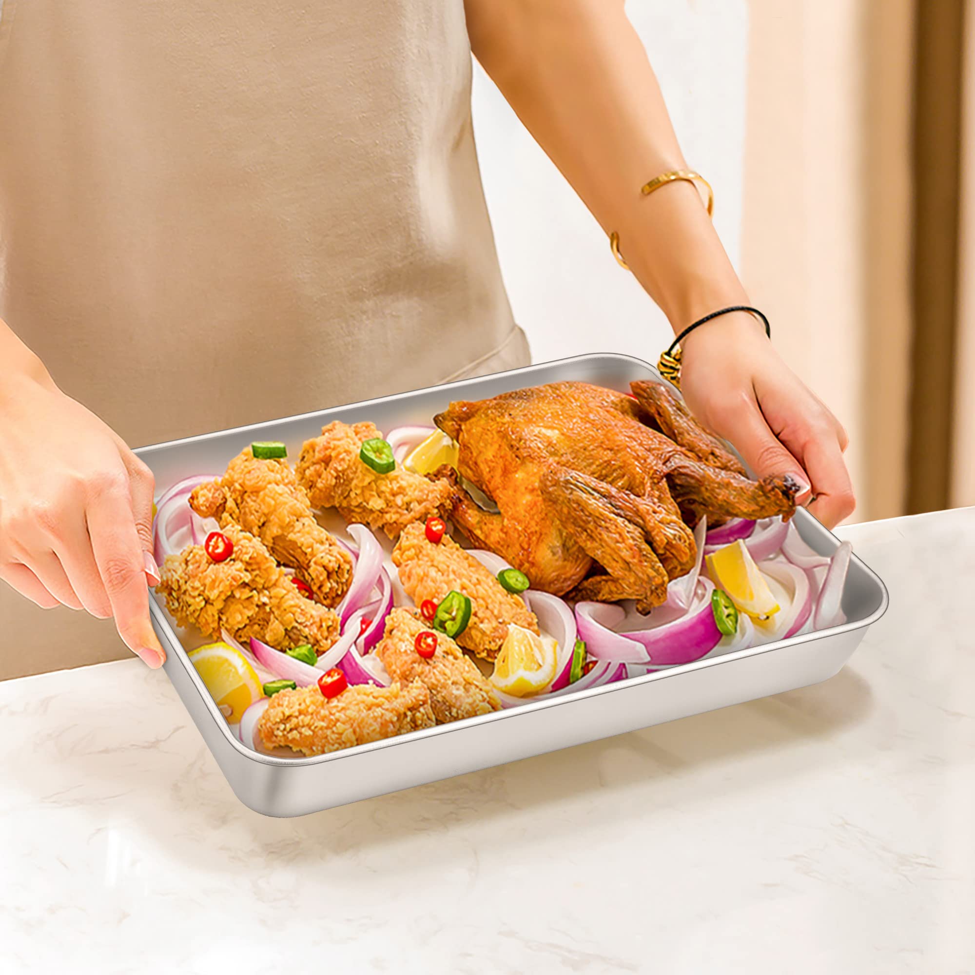 TeamFar lasagna pan versatile for brownies, lasagna, and casseroles.