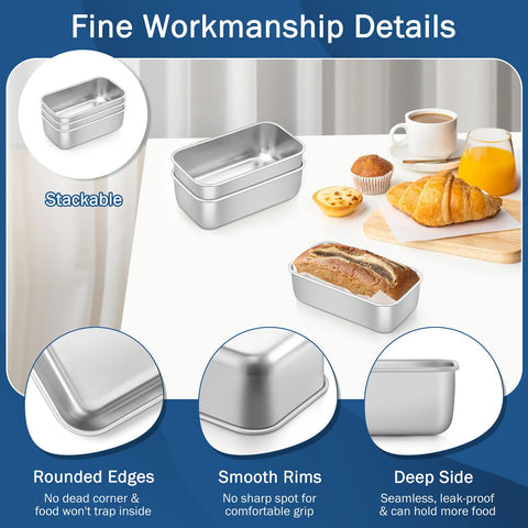 TeamFar mini loaf pan perfect for brownies, bread, or muffins.