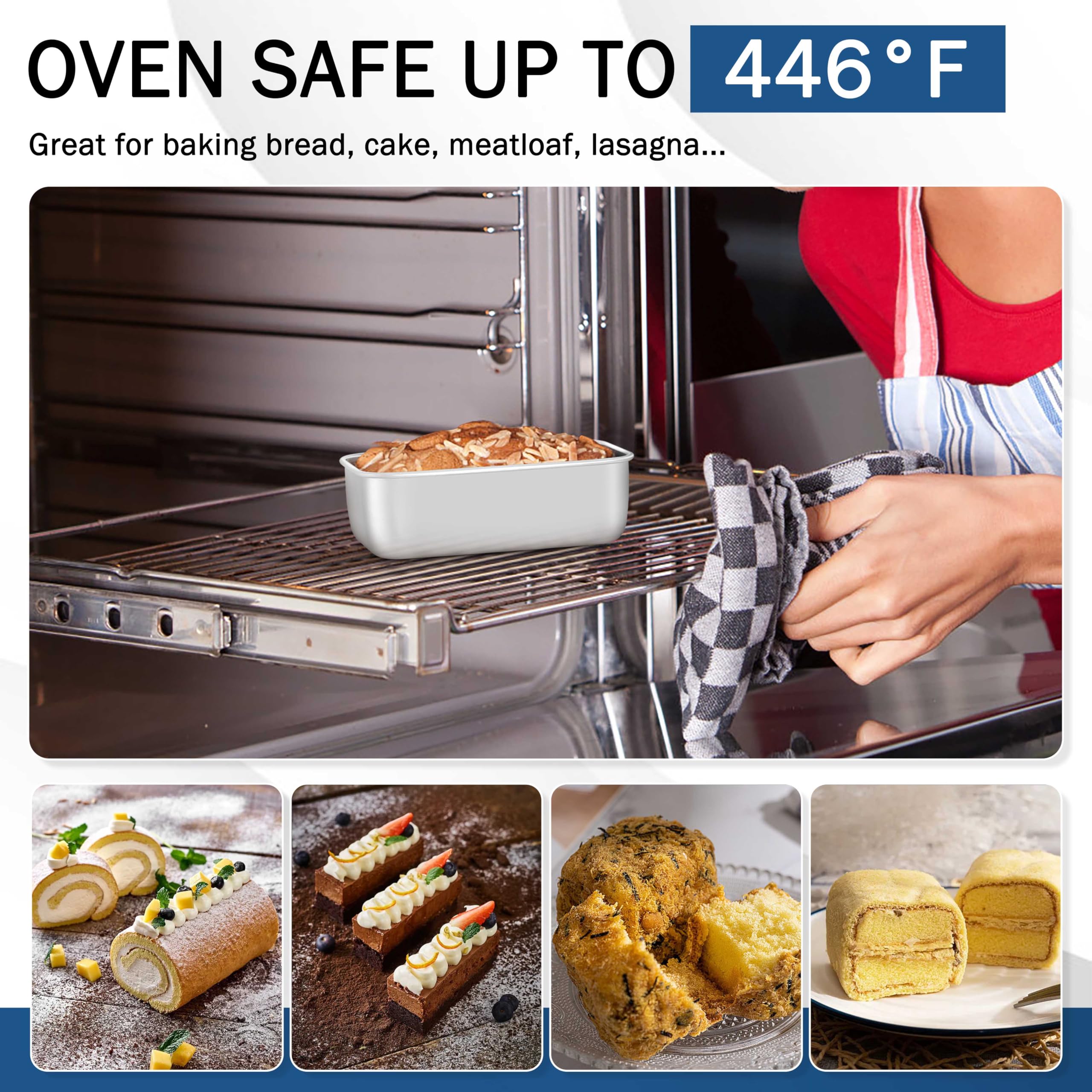 TeamFar mini loaf pan ideal for meatloaf and quick desserts.