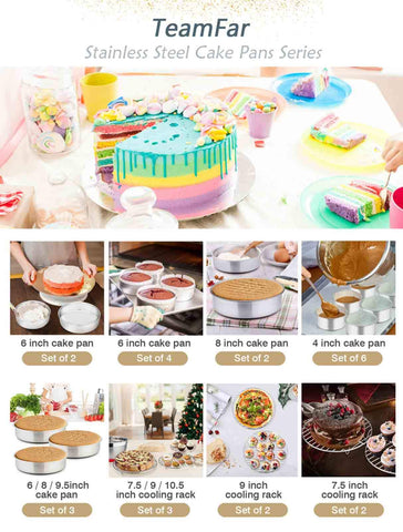 TeamFar mirror-finish pans, dishwasher safe and easy to maintain shine