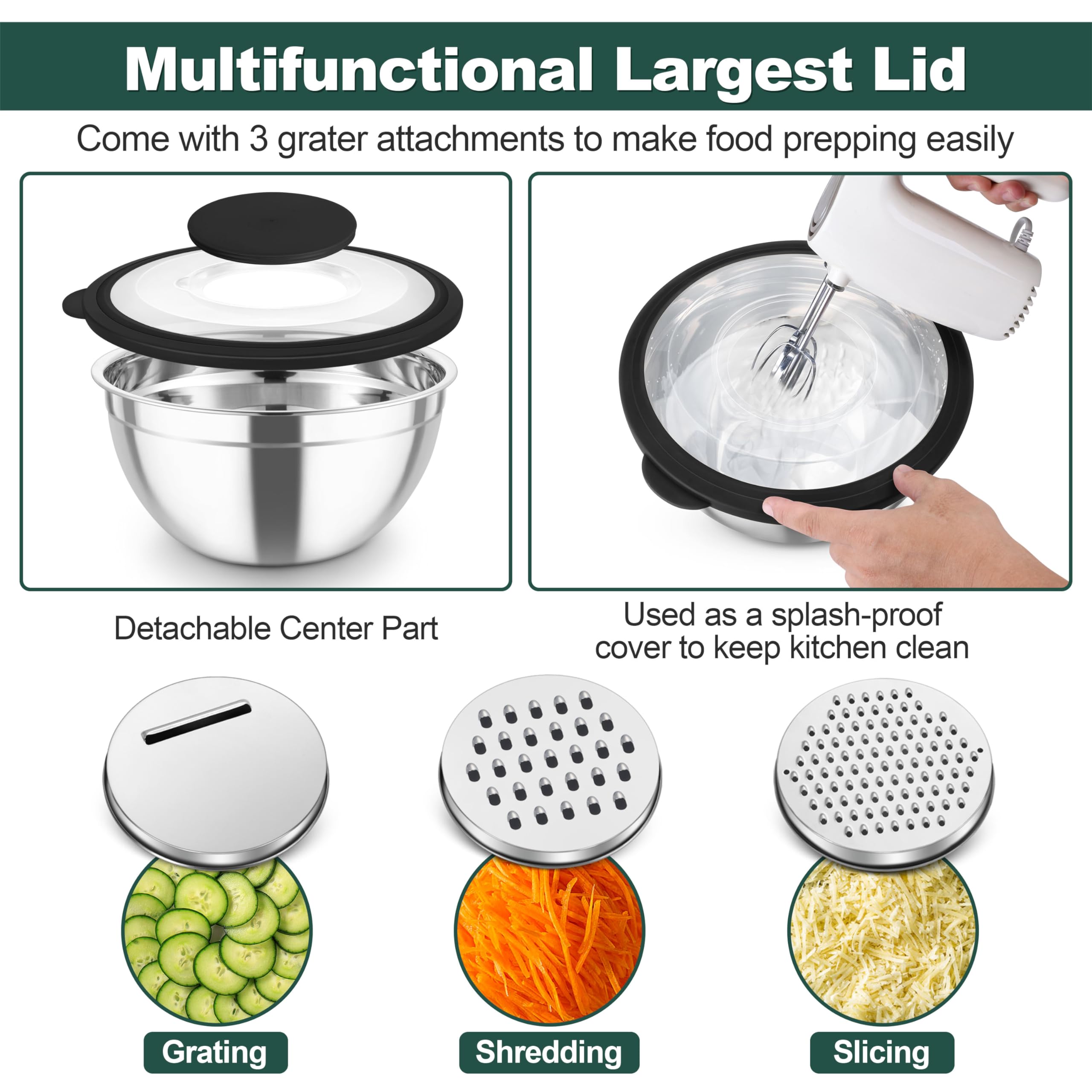Exterior matte finish and shiny interior reduce stains and sticking in TeamFar bowls