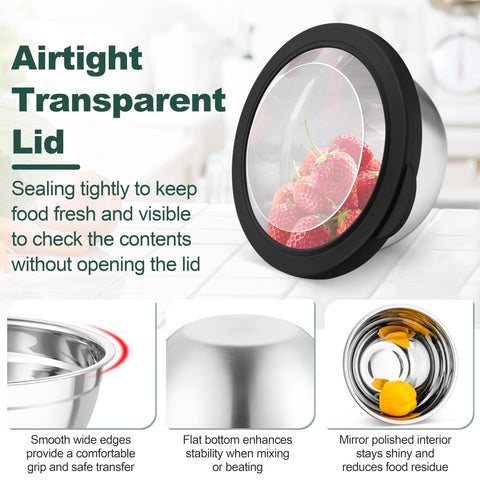 Durable stainless steel TeamFar bowls that won’t react with food during use