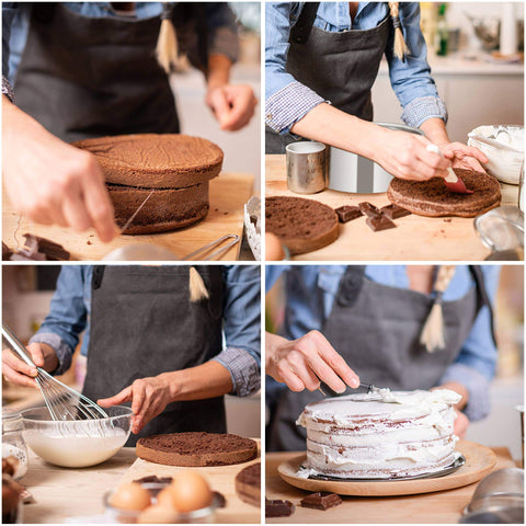 TeamFar multi-use round cake pan doubles as serving dish.
