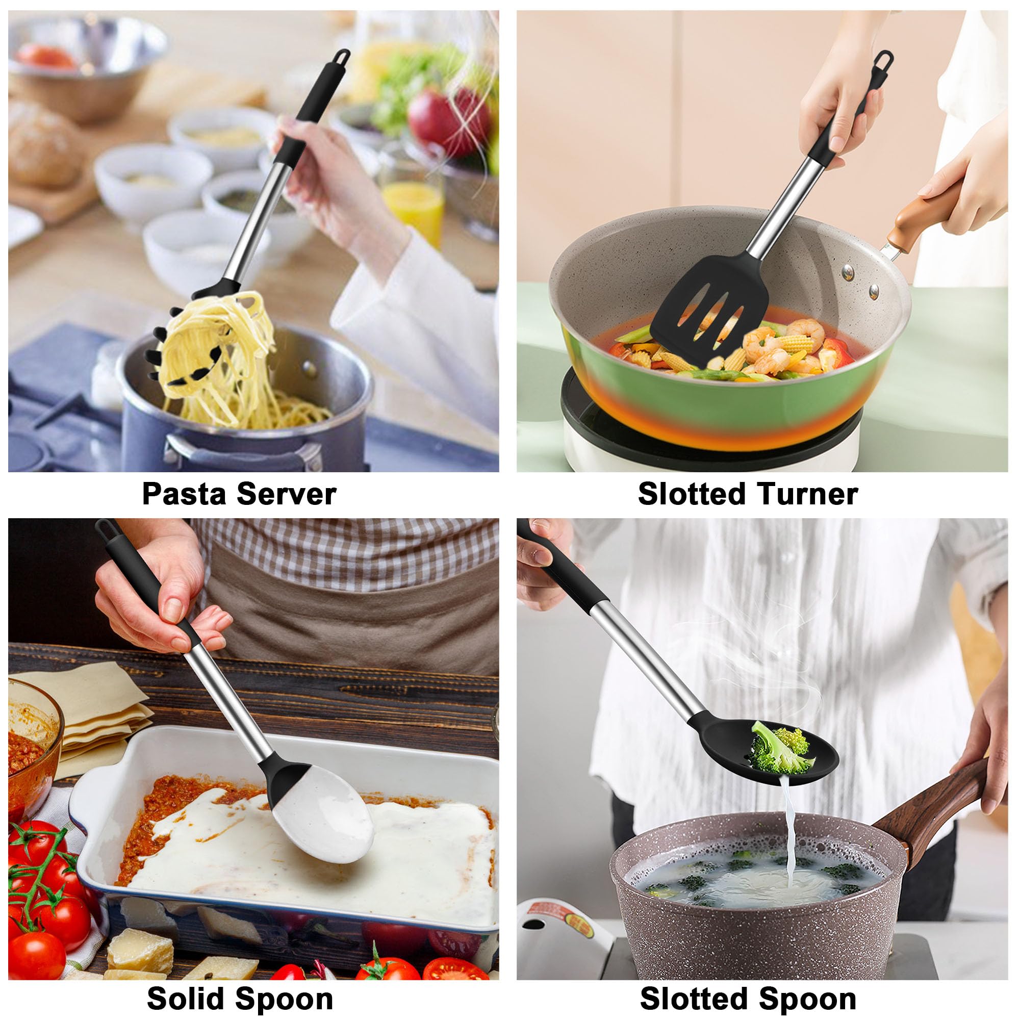 TeamFar nonstick-friendly design protects cookware while making cleanup easy.