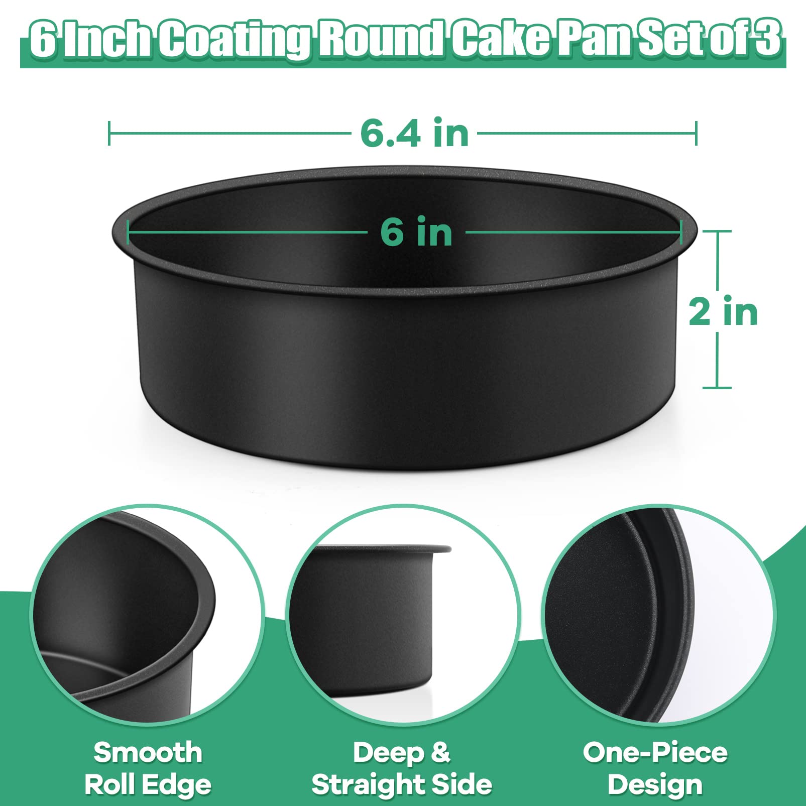 TeamFar pans with pure stainless steel core for durable, rust-resistant bakeware.
