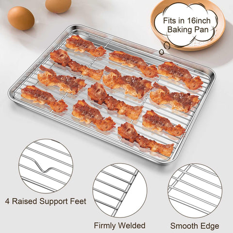 TeamFar roasting racks lift foods above juices for healthier results.