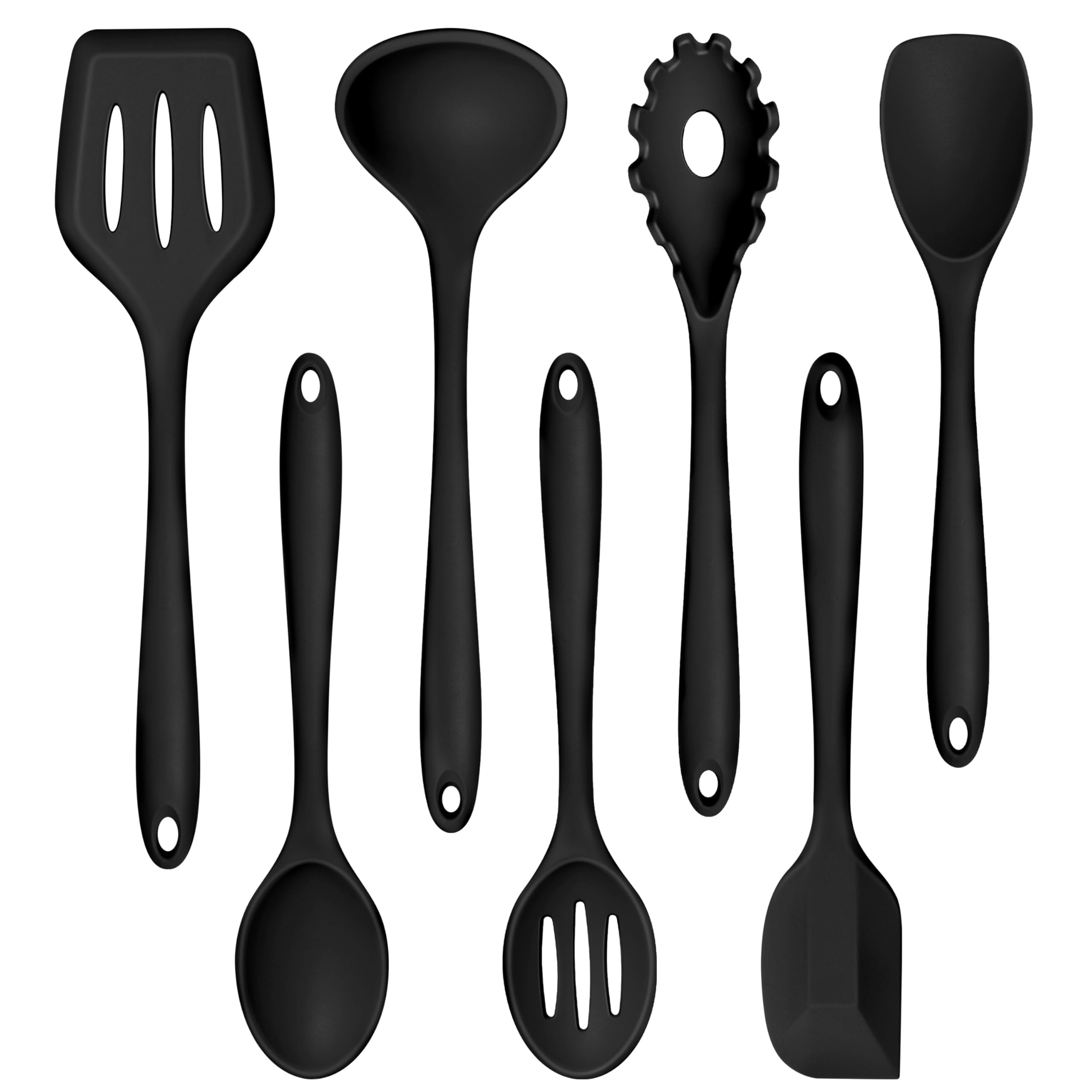 TeamFar slotted turner in use, smooth flip without scratching nonstick pans