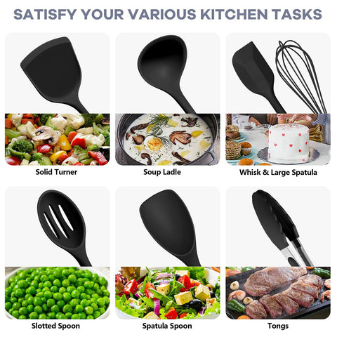 TeamFar solid spoon versatile serving and scooping with protection for nonstick