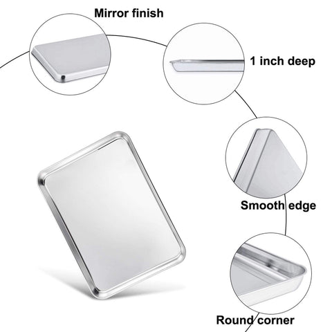 TeamFar baking pan smooth-edge detail for safe handling.