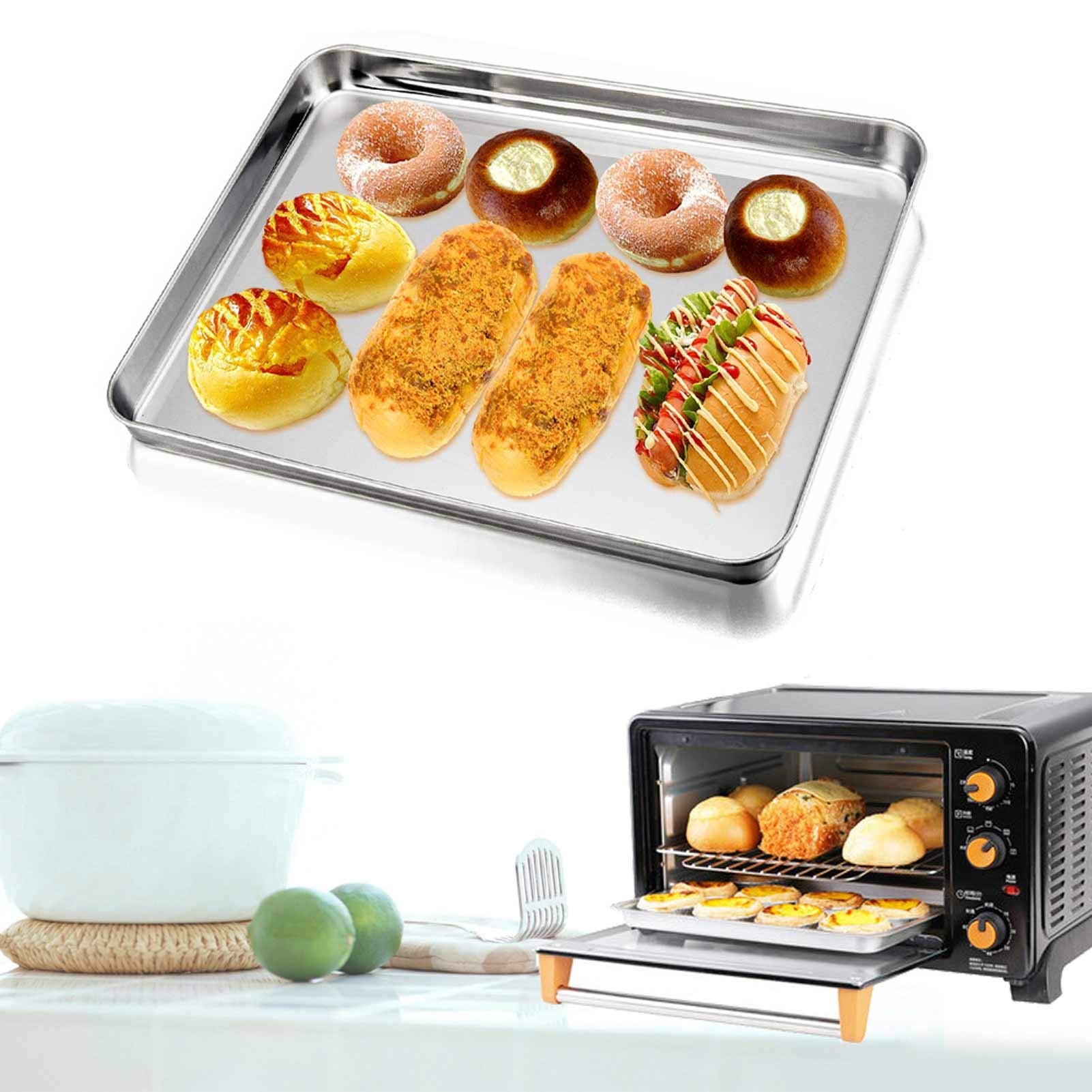 TeamFar baking sheet set includes two sizes for versatile kitchen needs.
