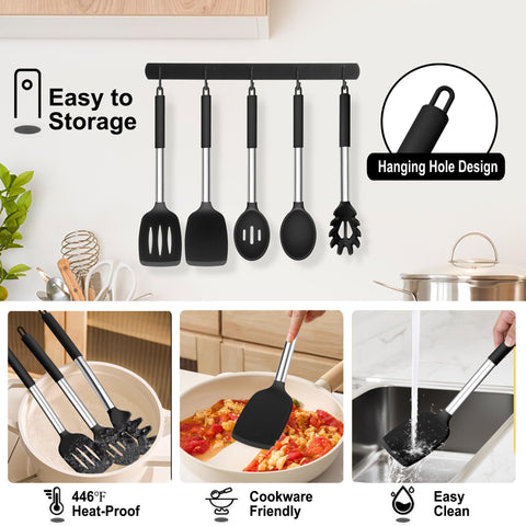 TeamFar solid spoon is perfect for mixing and serving soups.