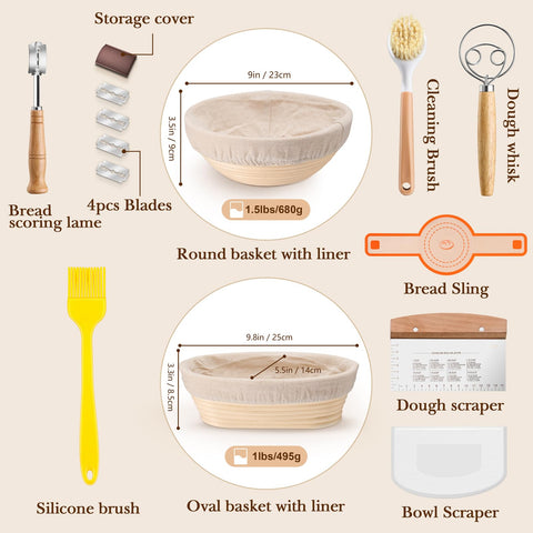 TeamFar oval sourdough basket showing shape retention and smooth release