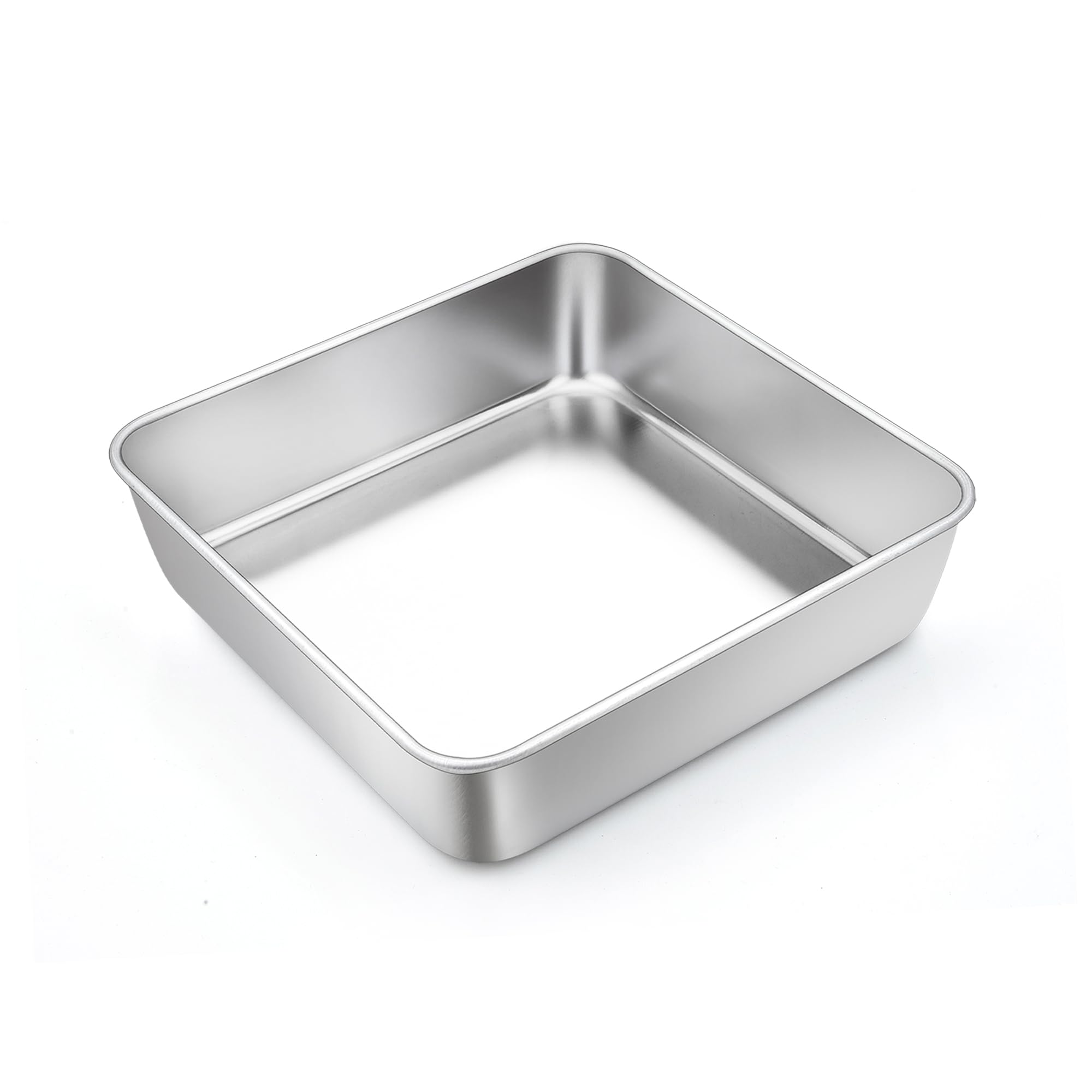 TeamFar 6-inch square cake pan with smooth surface for easy release