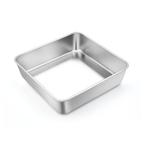 TeamFar 6-inch square cake pan with smooth surface for easy release
