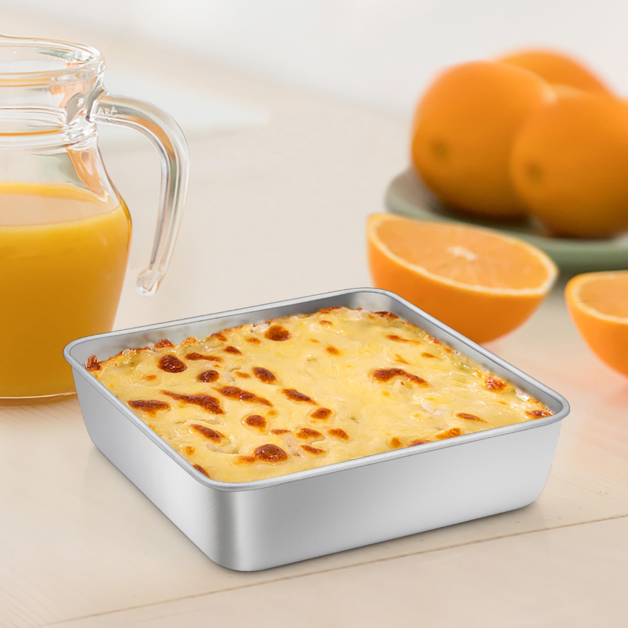TeamFar square cake pan is dishwasher-safe for quick cleanup
