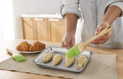 TeamFar set of four stainless steel trays and racks, rust-free and long-lasting