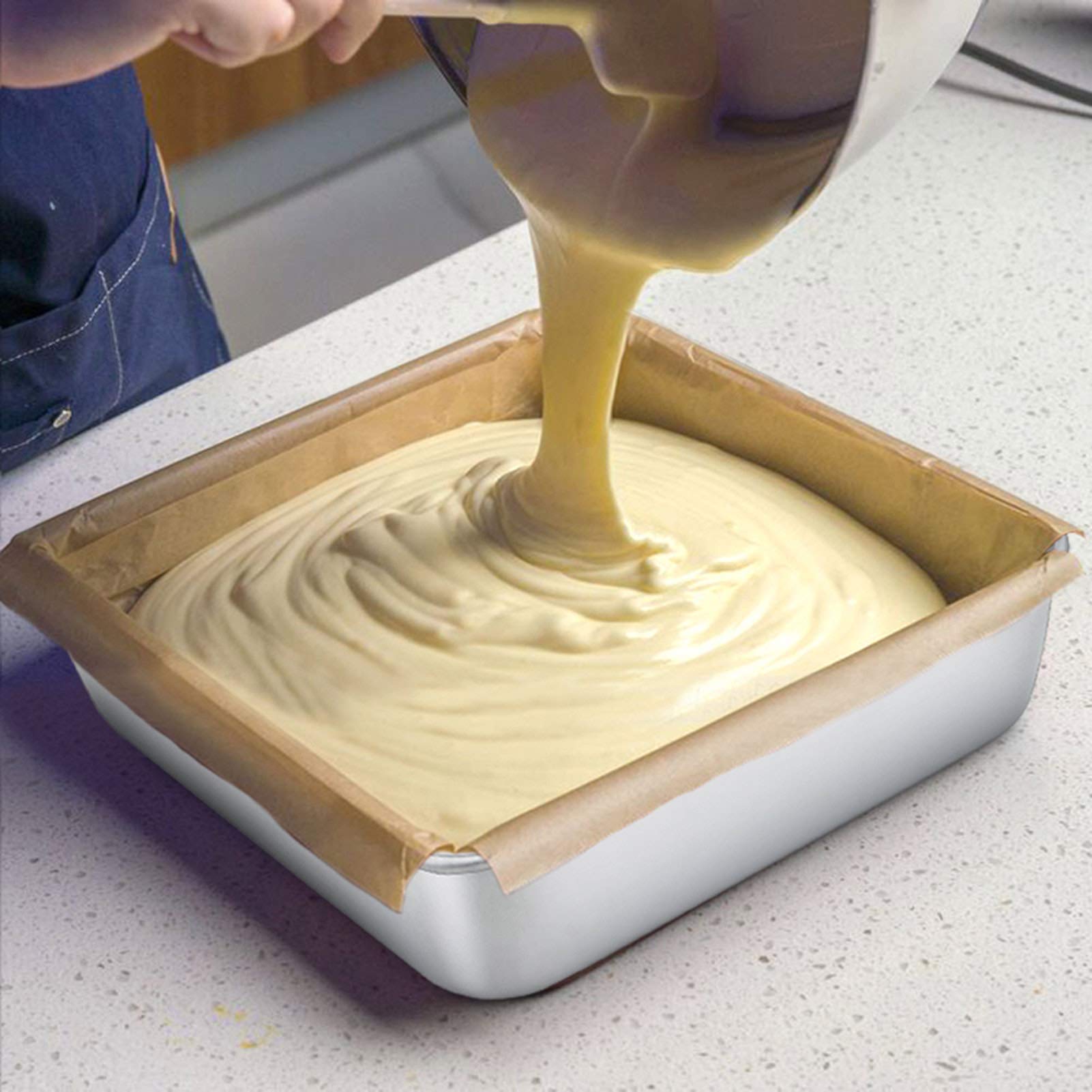 TeamFar toaster oven-friendly square pan fits home ovens and small kitchens