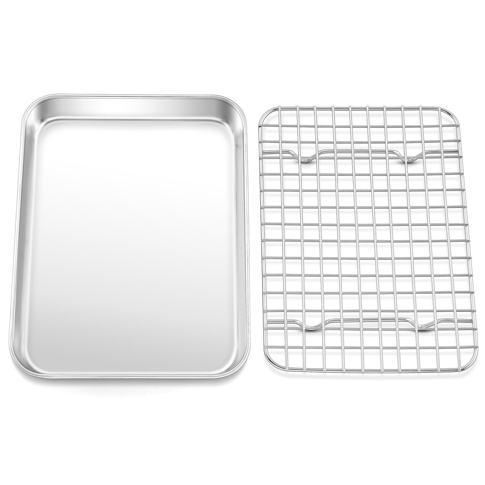 TeamFar toaster oven pan in 9x7 inches for even browning.