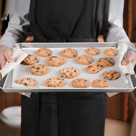 TeamFar edge-to-edge 12.4x9.7-inch pan fits standard toaster ovens for versatile baking.