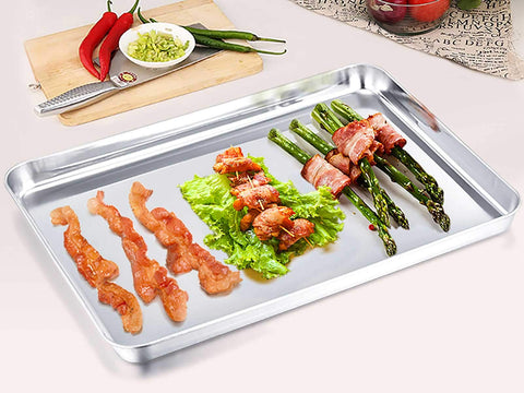TeamFar toaster oven pan with mirror finish for smooth release and easy cleaning.