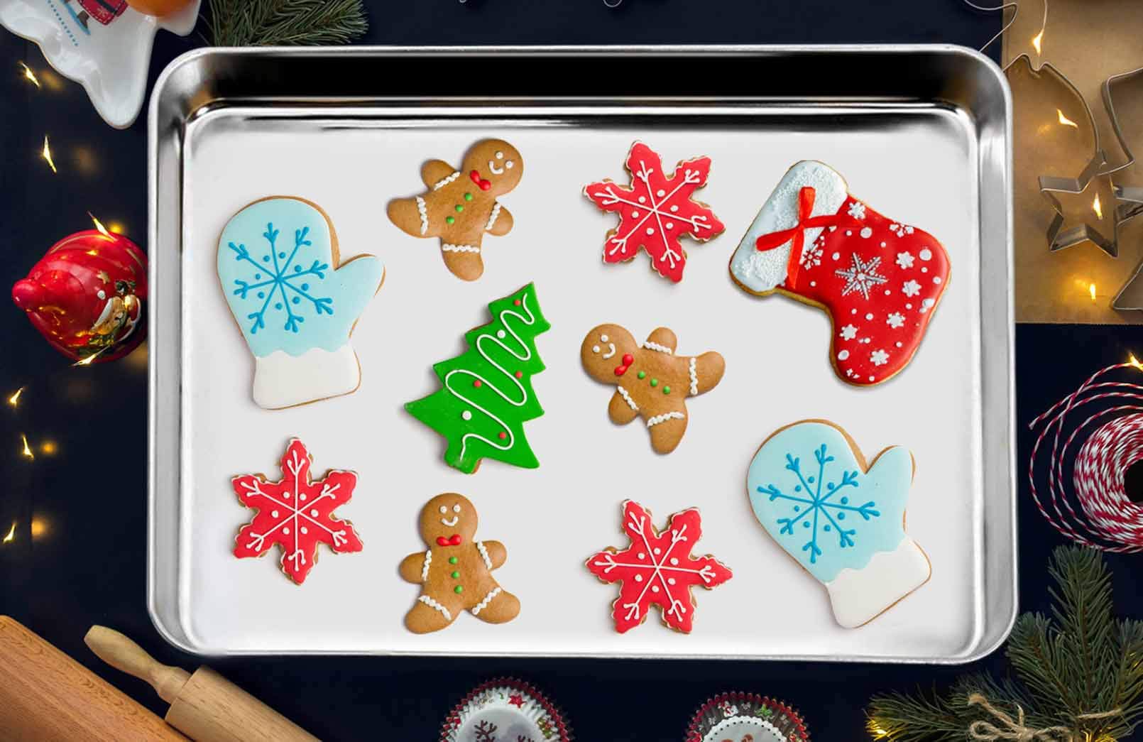 TeamFar versatile baking pan supports cinnamon rolls, brownies, and more.