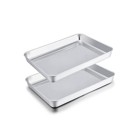 TeamFar toaster oven pans compact stainless steel trays for everyday baking