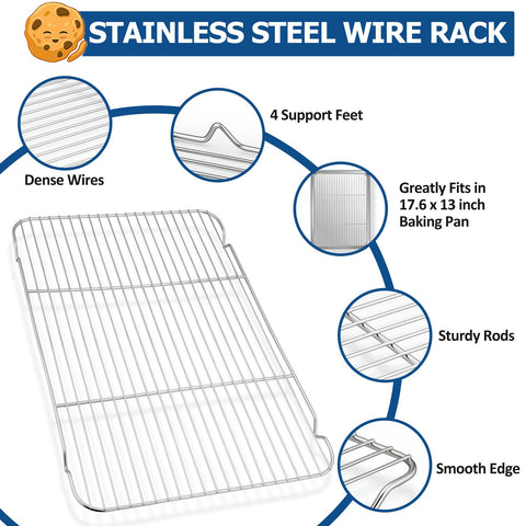 TeamFar welded rack provides sturdy support for heavy foods.