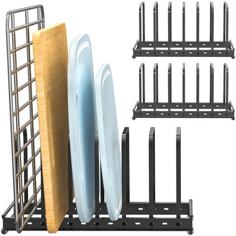 TEAMOLA pan organizer inside cabinet keeps pans neatly stacked and easy to reach