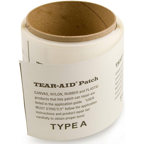 TEAR-AID Type A see-through patch blends with polyester and nylon fabrics.