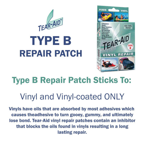 TEAR-AID Type B alcohol prep pads for clean vinyl patches
