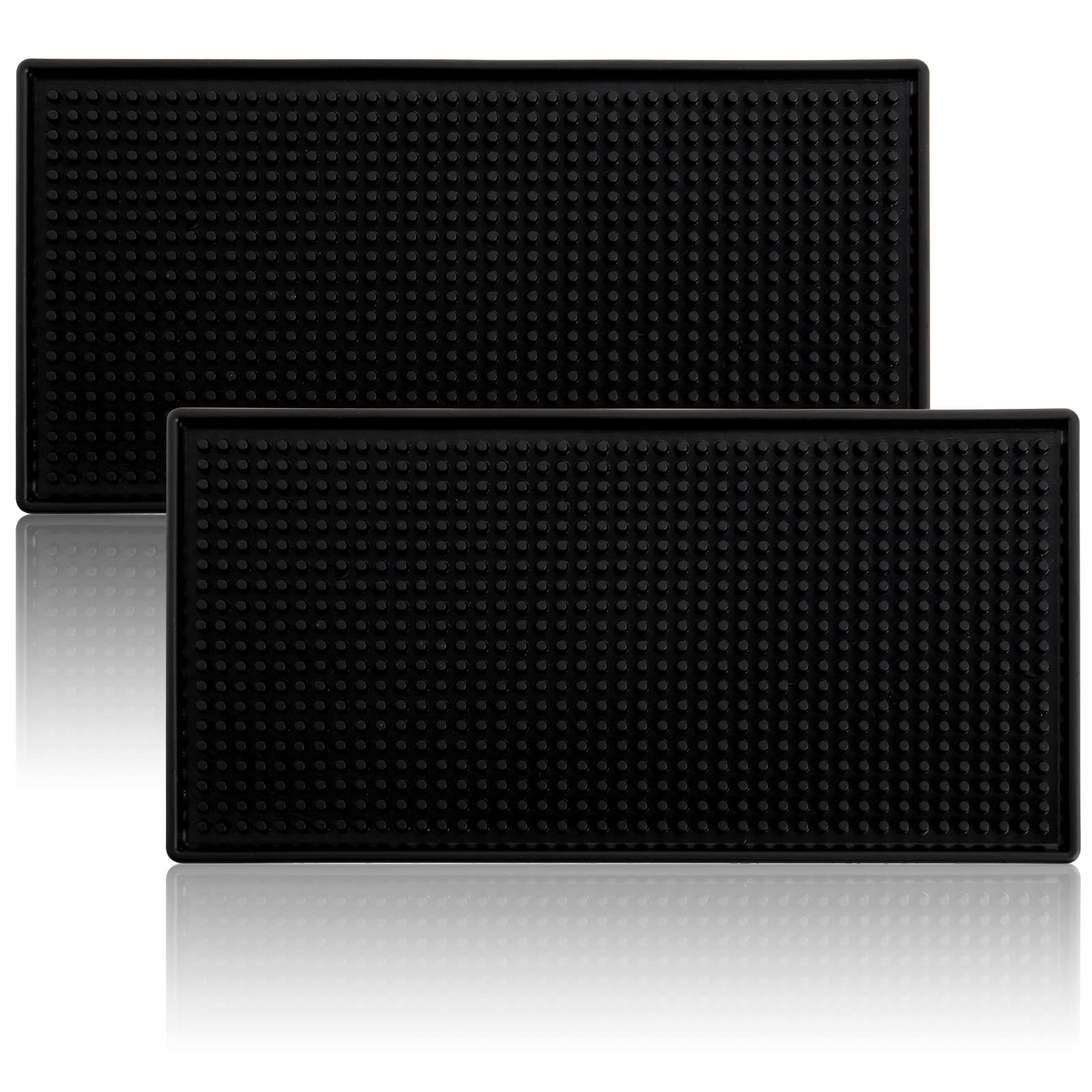 Tebery 2-pack bar mats with non-slip base keep glasses steady during busy service.