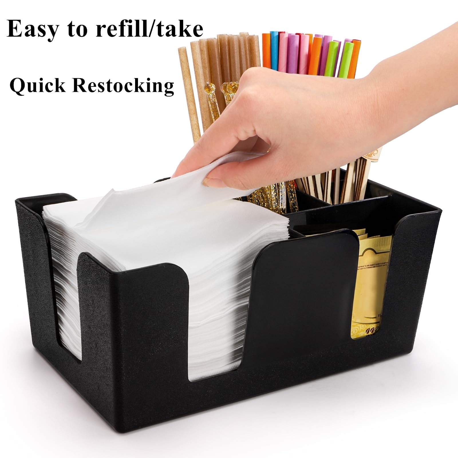 Tebery bar caddy 9-inch size fits compact bar counters and tabletops