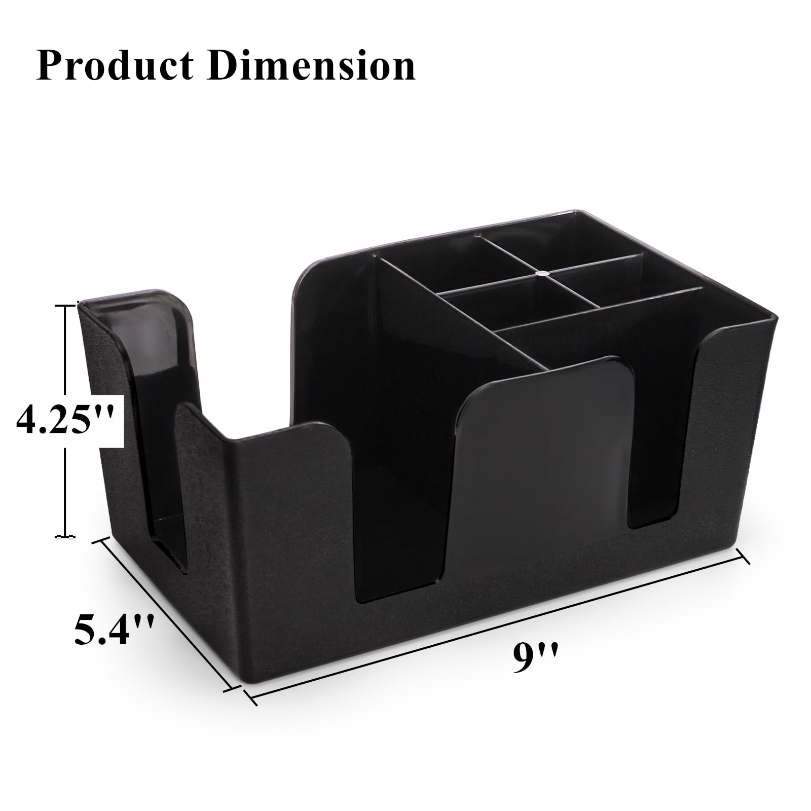 Tebery bar caddy napkin slots neatly separate napkin types for quick access