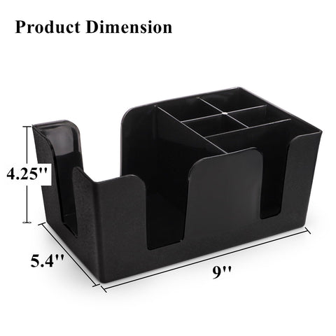 Tebery bar caddy napkin slots neatly separate napkin types for quick access