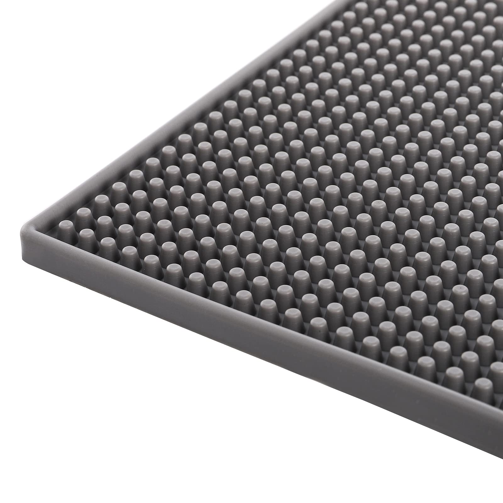 Tebery non-slip bar service mat keeps glassware steady during service.
