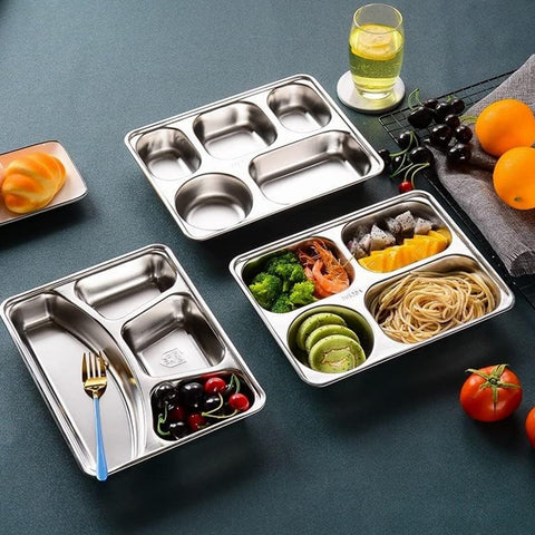 Tebery durable BPA-free steel plate suitable for everyday use.
