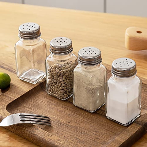 Tebery shakers feature stainless steel mushroom tops for durable daily use