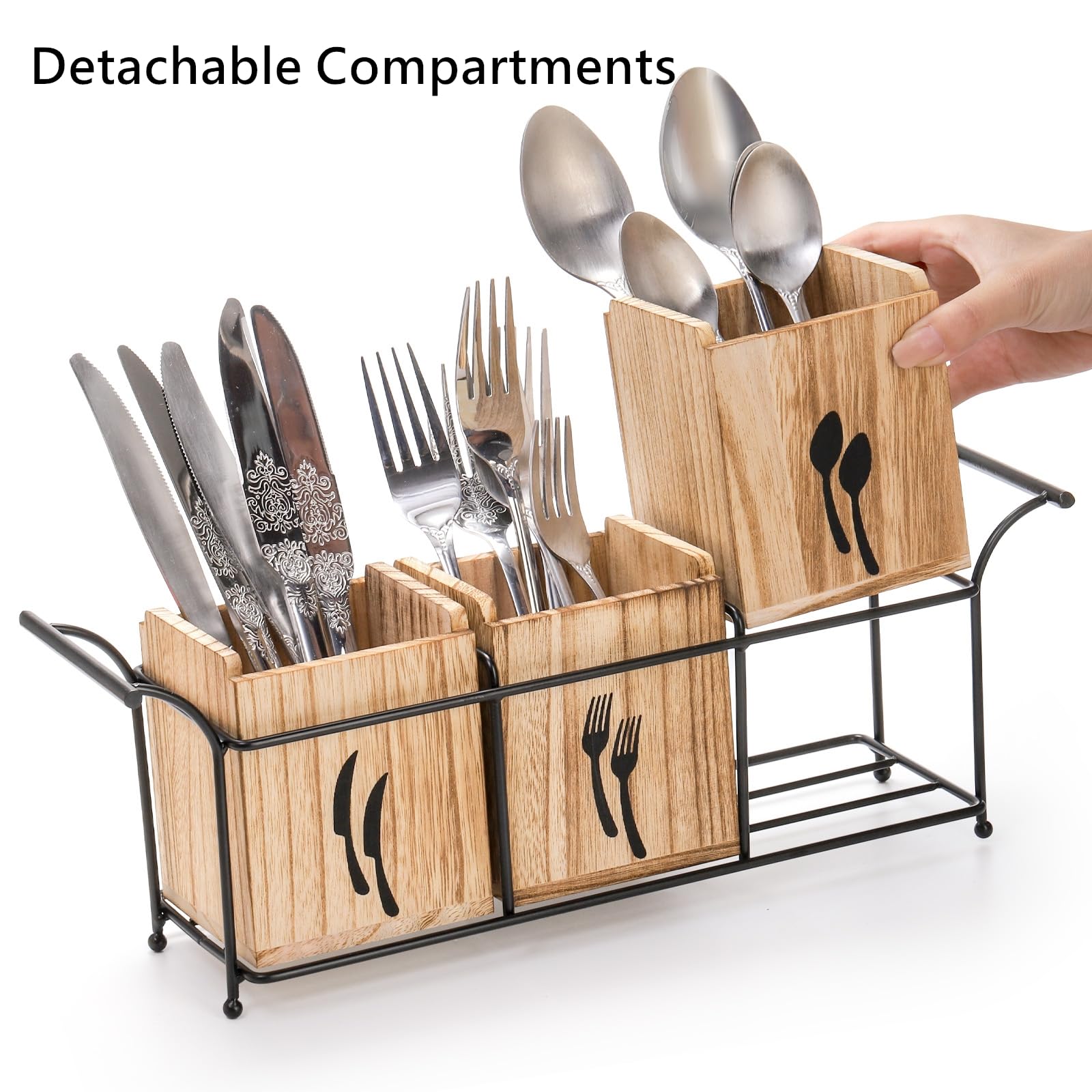 Tebery compact kitchen organizer on the counter keeps tools tidy.