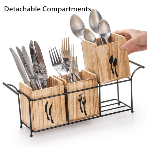 Tebery compact kitchen organizer on the counter keeps tools tidy.