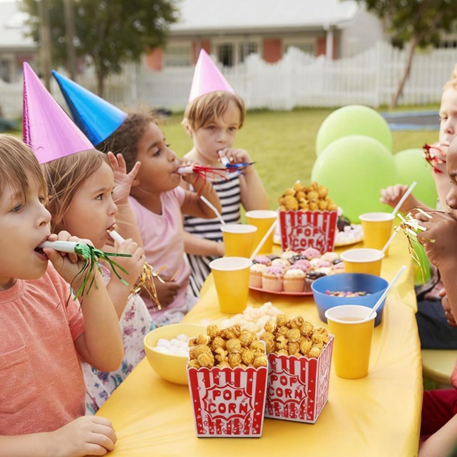 Tebery durable plastic popcorn boxes designed for repeated use