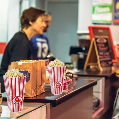 Tebery open-top popcorn containers ideal for sharing at parties and movie nights.