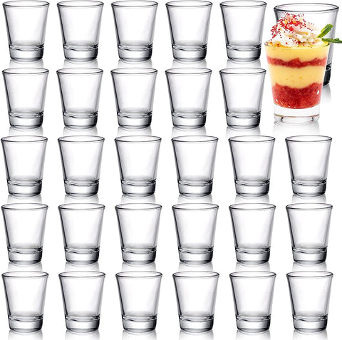 Tebery 2oz shot glass with heavy base for stable pours at parties.