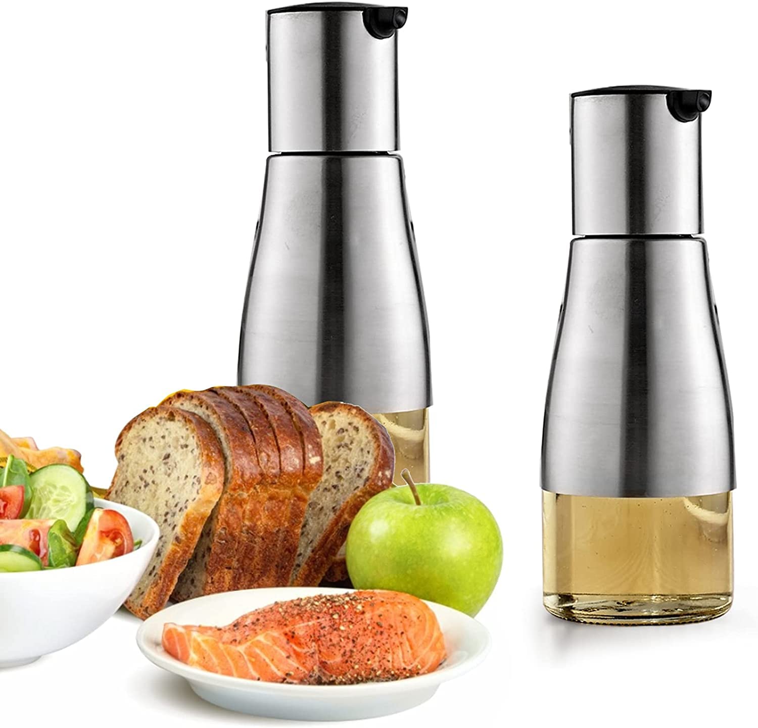 Tebery stainless steel dispensers on table elevating dining presentation